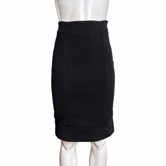 Diane Von Furstenberg black pencil skirt 2 - Picture 1 of 4